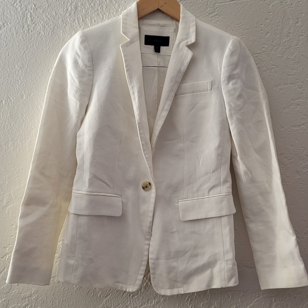 J. Crew Regent Linen Blazer Size 0P